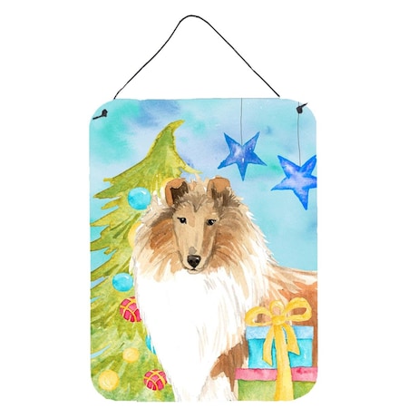 Carolines Treasures Christmas Tree Rough Collie Wall or Door Hanging Prints CK1867DS1216